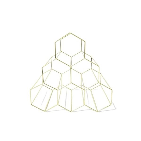 WaLdor Casier à vin Casier à vin en Forme de nid dabeille en Fer forgé, Style Nordique, Ornements en métal, Salon, Bar, prés