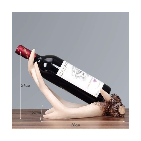 EINES Casier à vin de comptoir Support de Stockage de vin en résine, décoration de Cuisine, Salle à Manger, casier à vin, Arm