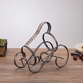 SCIAZA Casier à vin Fait Main en Fer de Type torsadé Portable/casier à Verre à vin Ornements Décorations Stockage Couleur : 