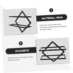 Abaodam 2 Pièces Casier à Vin Mural Mur Porte-vin Organisateur De Vin Support De Stockage De Vin Casiers à Vin Muraux Porte M