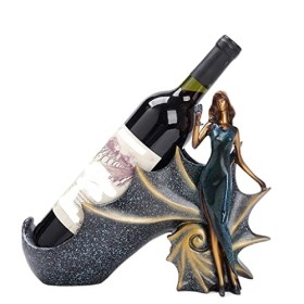 Wnota Porte Bouteilles Casier À Vin Conque Porte-Bouteille De Vin Élégant Casiers À Vin Comptoir Sculpture Casier À Vin Décor