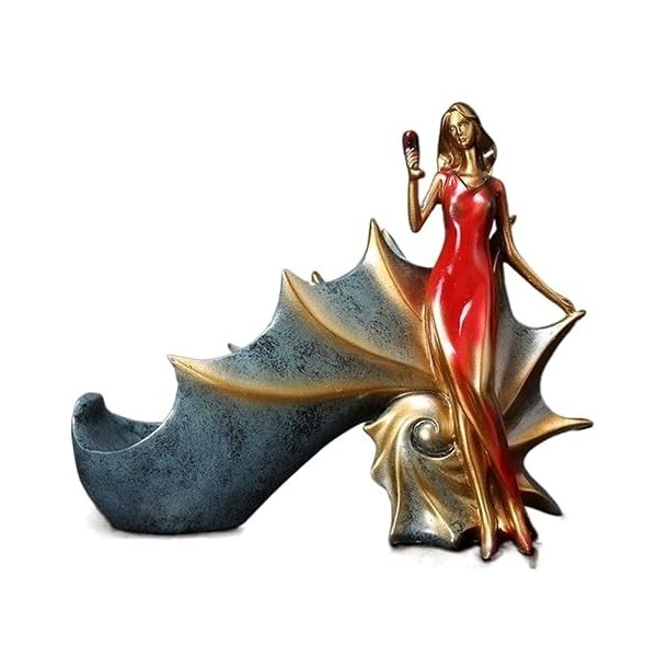 Wnota Porte Bouteilles Casier À Vin Conque Porte-Bouteille De Vin Élégant Casiers À Vin Comptoir Sculpture Casier À Vin Décor