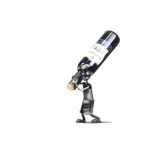 Support de stockage de vin de table support de stockage de vin en fer forgé nain casier à vin personnalité maison cuisine Res