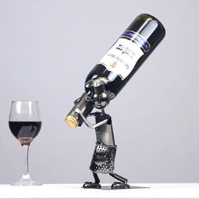 Support de stockage de vin de table support de stockage de vin en fer forgé nain casier à vin personnalité maison cuisine Res