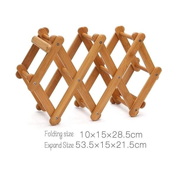 Axties Porte-Bouteille de vin, Porte-Bouteilles de vin en Bois Pliable - Étagères à vin Naturelles - Fentes - Peut contenir d