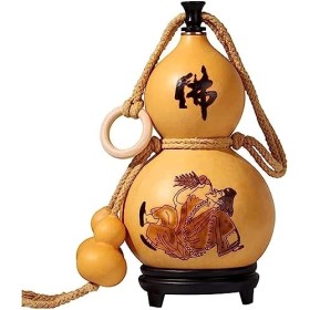 LUCEAE Ornements, Pot À Vin de Gourde, Gourde Naturelle, Gourde À Vin Naturel, Porte-Boissons de Gourds de Bouteille À Eau Po