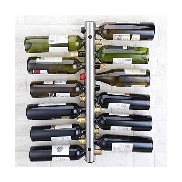 AUSUB Casier à vin Étendoir à vin Rouge en Acier Inoxydable, Grille vin de vin créatif Verticale Suspendu, Bouteille Murale d