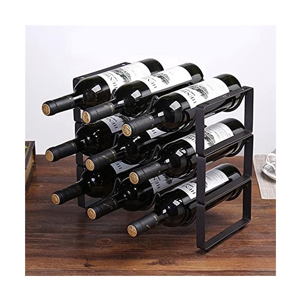 CLoxks Étagère à vin Porte-vins en Fer forgé de Style européen créatif superposé de vin de vin Multi-Bouteille de vin de vin