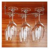 Casier à vin à lenvers en Acier Inoxydable Domestique Petit Support de Verre à vin Suspendu J1122,31 * 14 * 5,5 cm Couleur:
