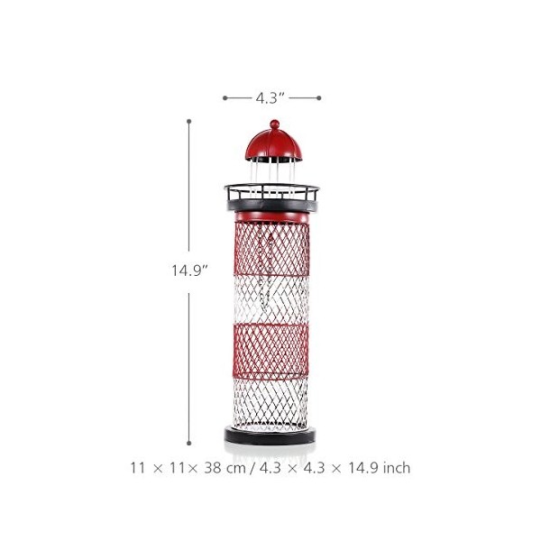 Casier à vin Phare casier à vin Support de Bouteille de vin étagère à Bouteilles de vin Sculpture en métal Artisanat Pratique