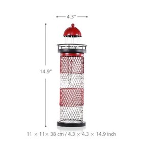 Casier à vin Phare casier à vin Support de Bouteille de vin étagère à Bouteilles de vin Sculpture en métal Artisanat Pratique