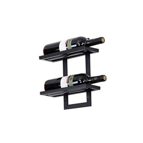 Casier À Vin Suspendu Casier À Vin Mural Casier à vin mural en fer, support à bouteilles de vin en métal, support de verre à 