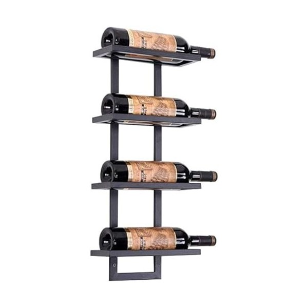 Casier À Vin Suspendu Casier À Vin Mural Casier à vin mural en fer, support à bouteilles de vin en métal, support de verre à 