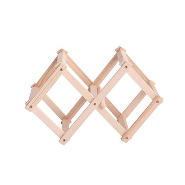 Classique 3 Bouteilles en Bois Pliant Support de casier à vin casier à vin Organisateur Cuisine Bar comptoir vin présentoir