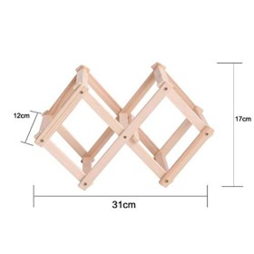 Classique 3 Bouteilles en Bois Pliant Support de casier à vin casier à vin Organisateur Cuisine Bar comptoir vin présentoir