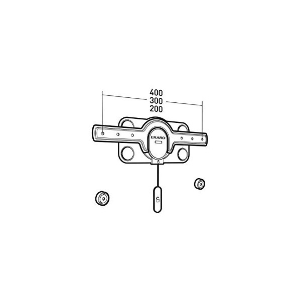 ERARD Support TV Mural Fixe pour téléviseur 30" à 55" Poids Max 60kg