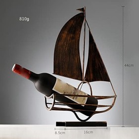 WaLdor Casier à vin Casier à vin rétro créatif en Fer forgé, Armoire à vin, décoration de Voile de Restaurant, Ornements Casi