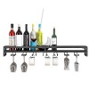 Cintre de rangement pour verres à vin, présentoir pour tasses à vin, étagère murale, vis en fer fixe, L60/80/100 cm x l 20 cm
