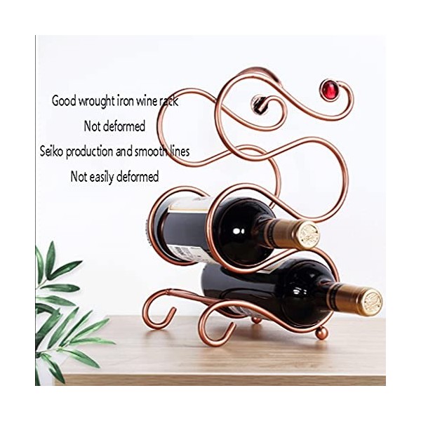 Casier à vin Casier à vin sur pied en acier inoxydable de style européen, design en S robuste et à la mode, adapté à plusieur