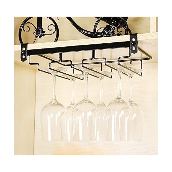 ANSNOW Porte-Bouteille Porte-Vin Suspendu Casier À Vin Porte-Verre À Vin Porte-Gobelet Casier À Vin Décoration de La Maison S