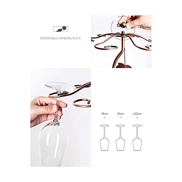 HEXEH Casier à Vin Érable Feuille vin Grille vin Support de vin Suspendu à Boire des gleins Buvant étagère étagère Bouteille 