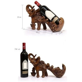 EINES Casier à vin de comptoir Support de Stockage de vin en Forme déléphant, casier à vin décoratif, Cuisine, Salle à Mange