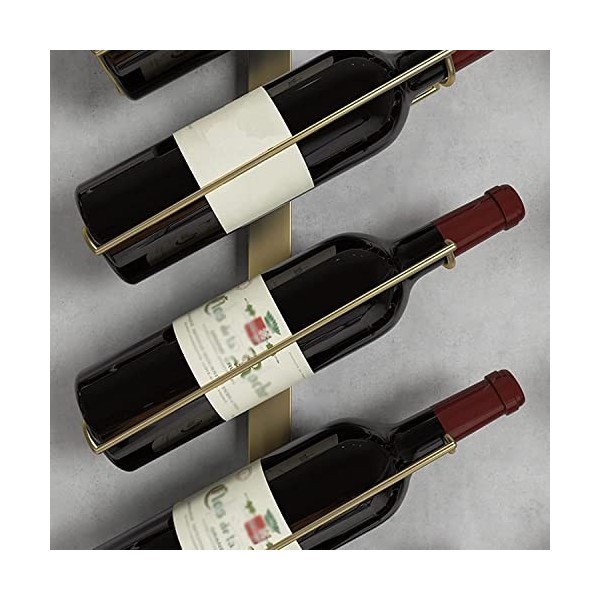Étagère à vin Murale Étagère de Rangement pour Bouteilles de vin Suspendue Organisateur en Fer forgé 25 cm 50 cm 75 cm 100 cm