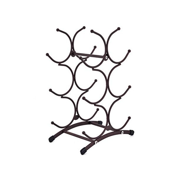 LAXTO Support de Stockage de vin, casier à vin, présentoir de Bouteille, casier à vin en Fer décoration Artisanale 6 Bouteill