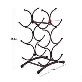 LAXTO Support de Stockage de vin, casier à vin, présentoir de Bouteille, casier à vin en Fer décoration Artisanale 6 Bouteill