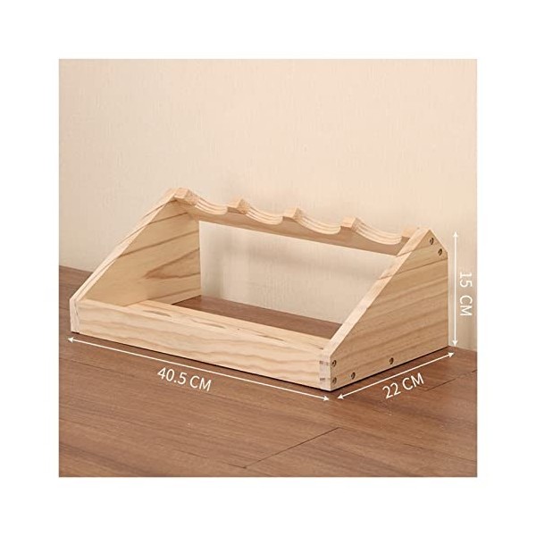 Casier à vin Casier à vin à 4 Bouteilles Présentoir à vin en Bois/Étagère de Stockage de vin sur Pied et sur comptoir - Porte