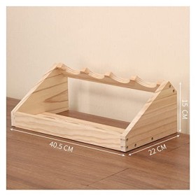 Casier à vin Casier à vin à 4 Bouteilles Présentoir à vin en Bois/Étagère de Stockage de vin sur Pied et sur comptoir - Porte