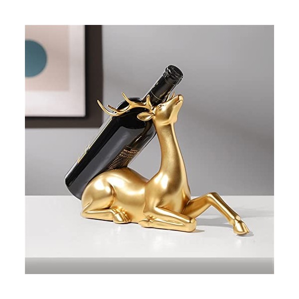 Casier à vin Créatif Cerf Casiers À Vin Porte-Bouteille De Stockage Innovant Bière Bouteille Organisateur Présentoir Résine D