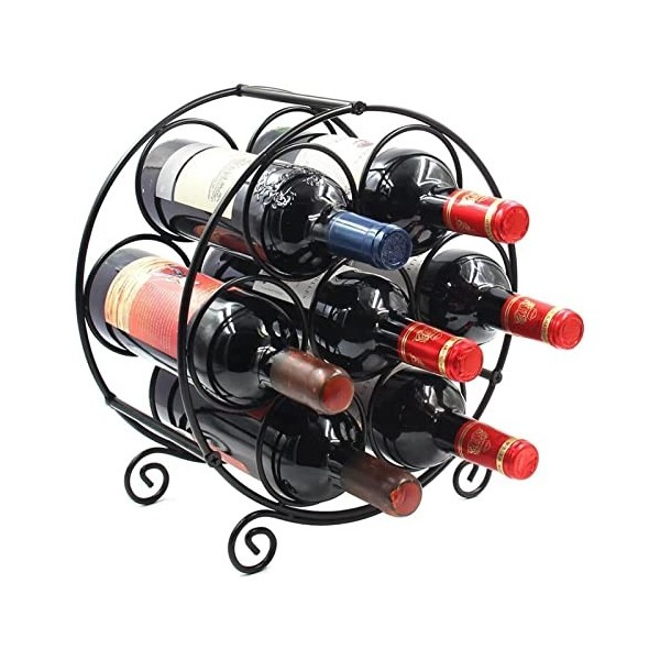 Casier à vin Casier à vin, supports de stockage de vin en bois, support de vin en bois portable for 7 bouteilles, armoire aut