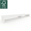 Henor Rehausse TV en Bois FSC® Double 180 x 35 x 15 cm Blanc Mat. Supporte +100 kg.