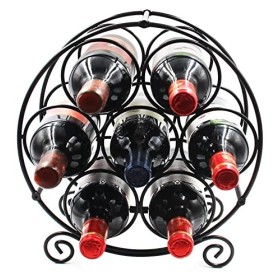 Casier à vin Casier à vin, supports de stockage de vin en bois, support de vin en bois portable for 7 bouteilles, armoire aut