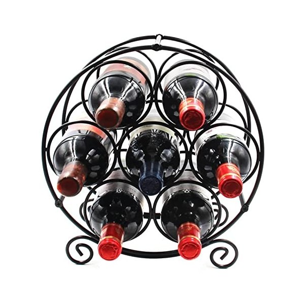 Casier à vin Casier à vin, supports de stockage de vin en bois, support de vin en bois portable for 7 bouteilles, armoire aut