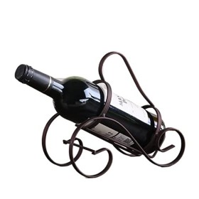 Casier à vin Casier à vin en Fil de Fer, Petit casier à vin en Forme de S en Forme de Feuille de Fer – Support à vin créatif 