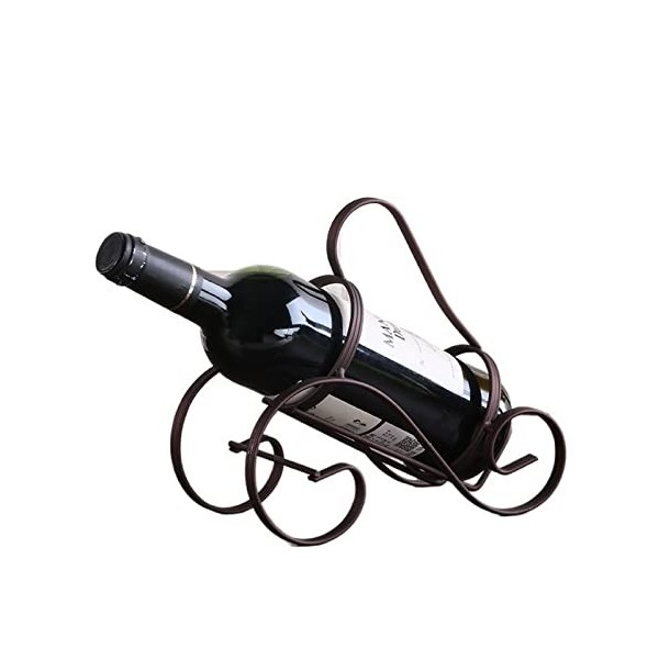 Casier à vin Casier à vin en Fil de Fer, Petit casier à vin en Forme de S en Forme de Feuille de Fer – Support à vin créatif 