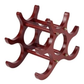 MObyat Casier à vin Casier à vin en Bois Massif 6 Bouteilles de Table Porte-Bouteille de vin étagère de Rangement de vin prés