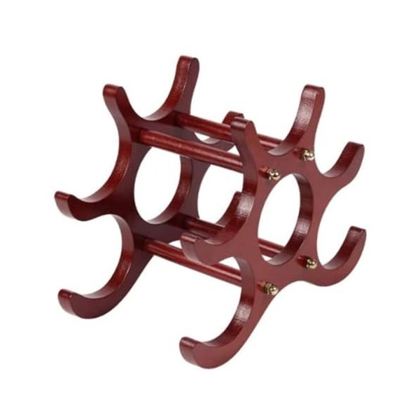 MObyat Casier à vin Casier à vin en Bois Massif 6 Bouteilles de Table Porte-Bouteille de vin étagère de Rangement de vin prés