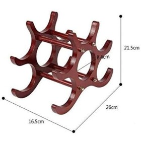 MObyat Casier à vin Casier à vin en Bois Massif 6 Bouteilles de Table Porte-Bouteille de vin étagère de Rangement de vin prés