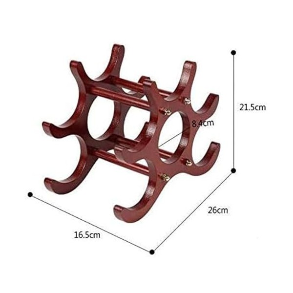 MObyat Casier à vin Casier à vin en Bois Massif 6 Bouteilles de Table Porte-Bouteille de vin étagère de Rangement de vin prés