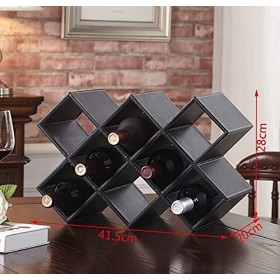 ANSNOW Porte-Bouteille Porte-Bouteille de Vin Suspendu Casier À Vin en Cuir Casier À Vin Décoration de La Maison Casier À Vin