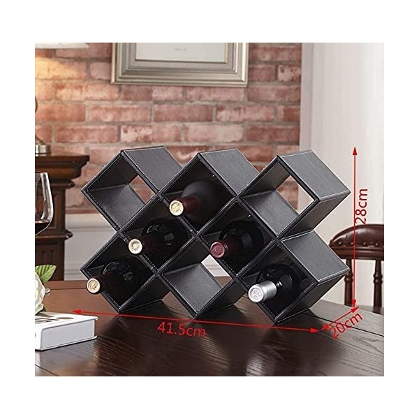 ANSNOW Porte-Bouteille Porte-Bouteille de Vin Suspendu Casier À Vin en Cuir Casier À Vin Décoration de La Maison Casier À Vin