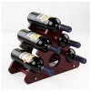 ANSNOW Casier À Vin de Table I Porte-Bouteilles en Bois Créatif pour 6 Bouteilles dalcool Ou de Vin I Idéal pour La Décorati