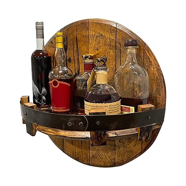 Casier à Vin Support de Bouteille de vin de Mur en Bois Vintage Support de Bouteille de vin for Le vin Whisky Tour de létagè