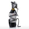 Ornements casier à vin en métal avec Microphone, Porte-Bouteille de vin pour Chien, Figurine danimal, Ornement Moderne, Cade