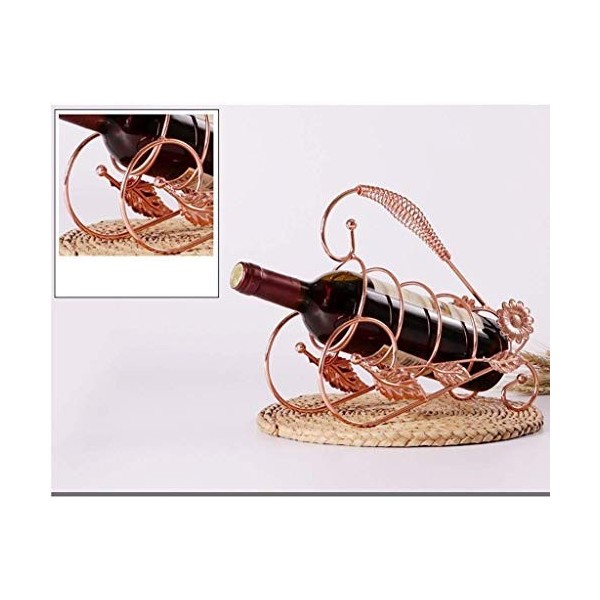 SCIAZA Casier à vin Fait Main en Fer Portable/casier à Verre à vin/Ornements/décorations/Stockage de Cadeaux Couleur : C Ef