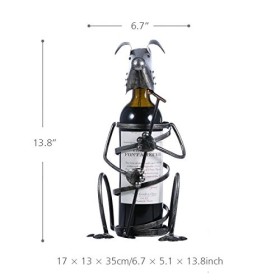 Ornements casier à vin en métal avec Microphone, Porte-Bouteille de vin pour Chien, Figurine danimal, Ornement Moderne, Cade