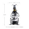 Ornements casier à vin en métal avec Microphone, Porte-Bouteille de vin pour Chien, Figurine danimal, Ornement Moderne, Cade